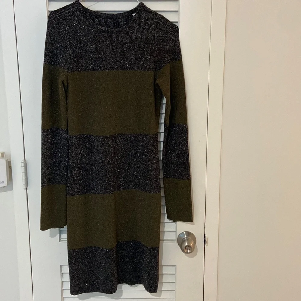 NWOT, A.L.C. Sharon striped metallic dress - Picture 2 of 4